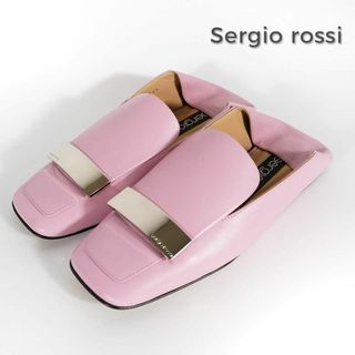 Sergio Rossi セルジオロッシ　フラットシューズ　ピンク　スエード