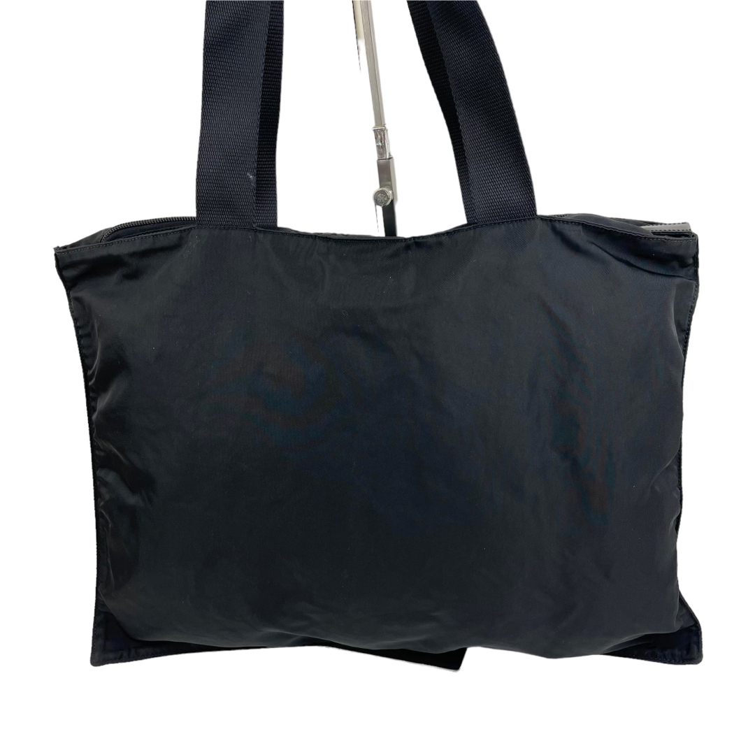 ✨良品 PRADA プラダ トートバッグ ブラック 黒 ナイロン レザー 肩掛け-