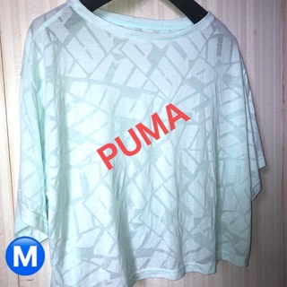 Tシャツ　スポーツ　レディースMサイズ　PUMA    ショート丈　薄いグリーン(Tシャツ(半袖/袖なし))
