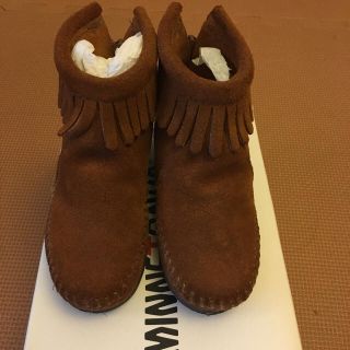 ミネトンカ(Minnetonka)のMINNETONKA  CHILD'S size7 フリンジブラウンブーツ(ブーツ)