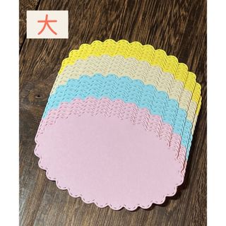 ✄ハンドメイド✄《 ダイカット❦楕円形レース【大】❦ 40枚 》メッセージ(各種パーツ)