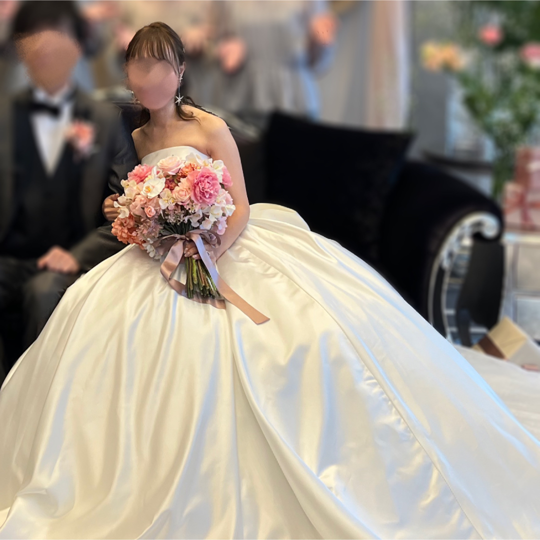 YNSwedding ウェディングドレス オフショルダー ロールカラーの通販 by