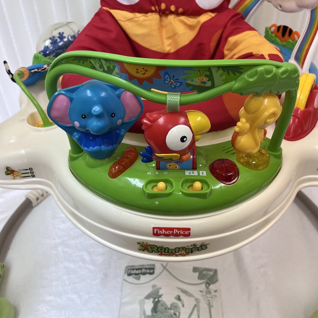 Fisher-Price(フィッシャープライス)の除菌・お洗濯済　☆綺麗 ☆　フィッシャープライス　レインフォレスト　ジャンパルー キッズ/ベビー/マタニティのおもちゃ(ベビージム)の商品写真