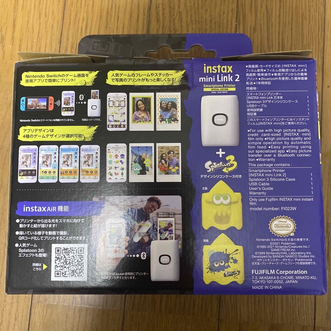 INSTAX mini Link 2 スプラトゥーン3デザイン チェキプリンター