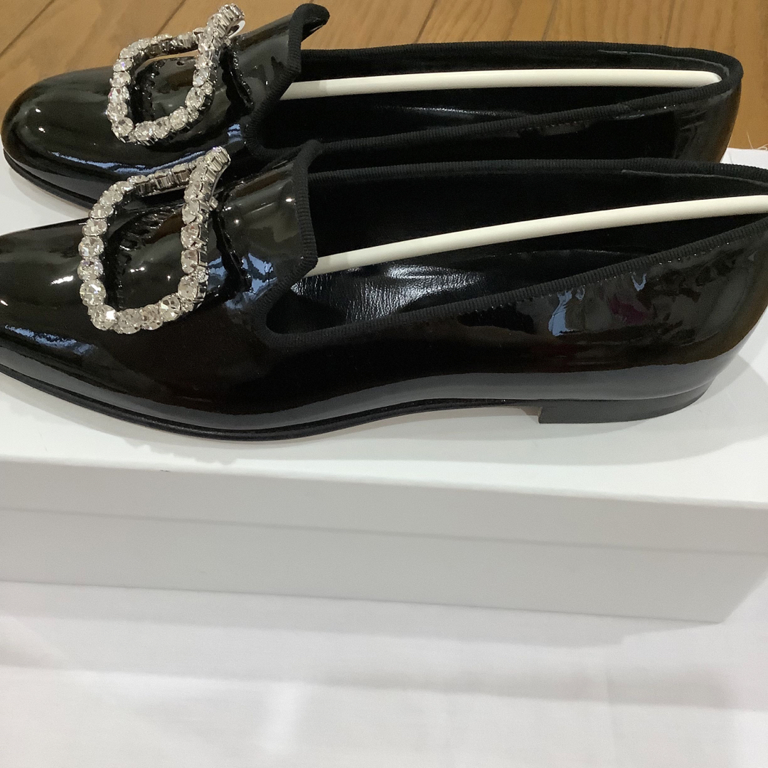 マノロブラニク MANOLO BLAHNIK フラット 37 新品未使用 黒 - バレエ