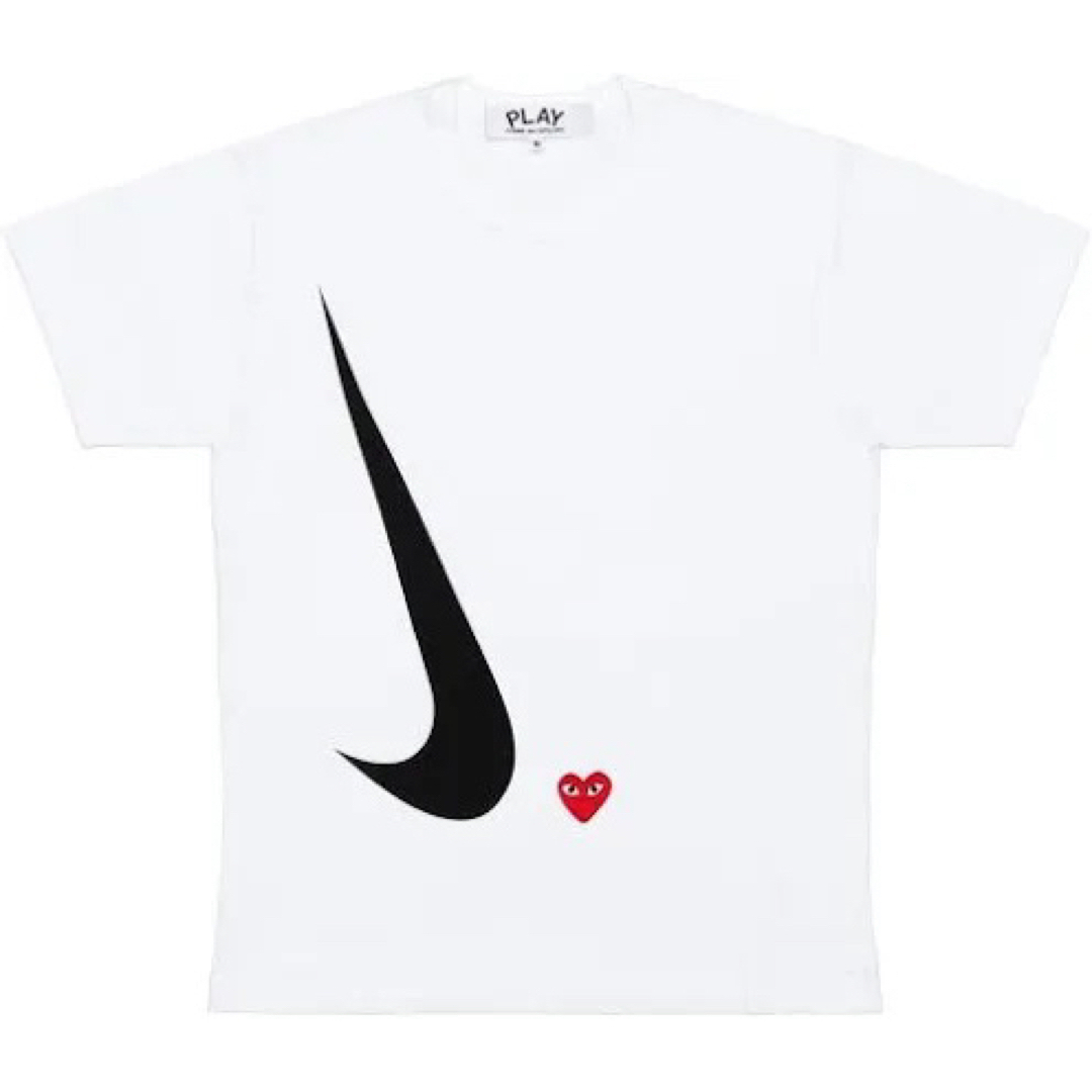 COMME des GARCONS(コムデギャルソン)のNIKE PLAY ナイキ プレイ コムデギャルソンTシャツ白XL メンズのトップス(Tシャツ/カットソー(半袖/袖なし))の商品写真