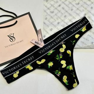 ヴィクトリアズシークレット(Victoria's Secret)のVictoria's Secret ソング ストリング Tバック 黒 M 花柄(ショーツ)