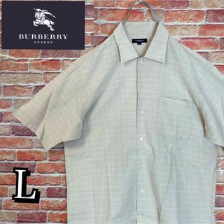 バーバリー(BURBERRY)のバーバリーロンドン　BURBERRY LONDON 半袖シャツ格子柄　Lサイズ(シャツ)