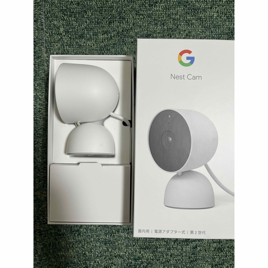 GoogleNestCam 防犯カメラ屋内用 第2世代電源アダプター式