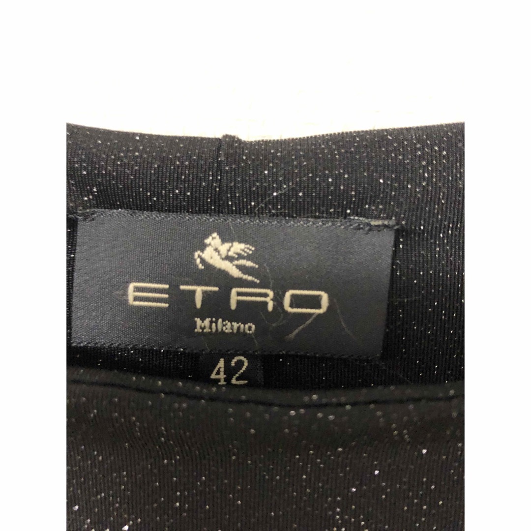 エトロ　etro 七分膝丈　金糸ワンピース 2