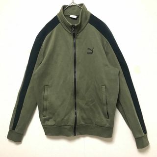 PUMA プーマ トラックジャケット ジャージ 緑 グリーン カーキ 黒