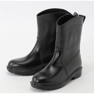 【23.5cm】ショートレインブーツ ブラック 黒 レインシューズ(長靴/レインシューズ)