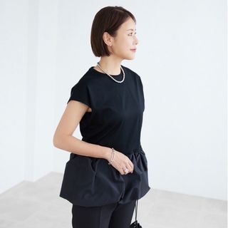 ドゥロワー(Drawer)のSOIL NINE Ballon Hem Docking T-shirt(Tシャツ(半袖/袖なし))