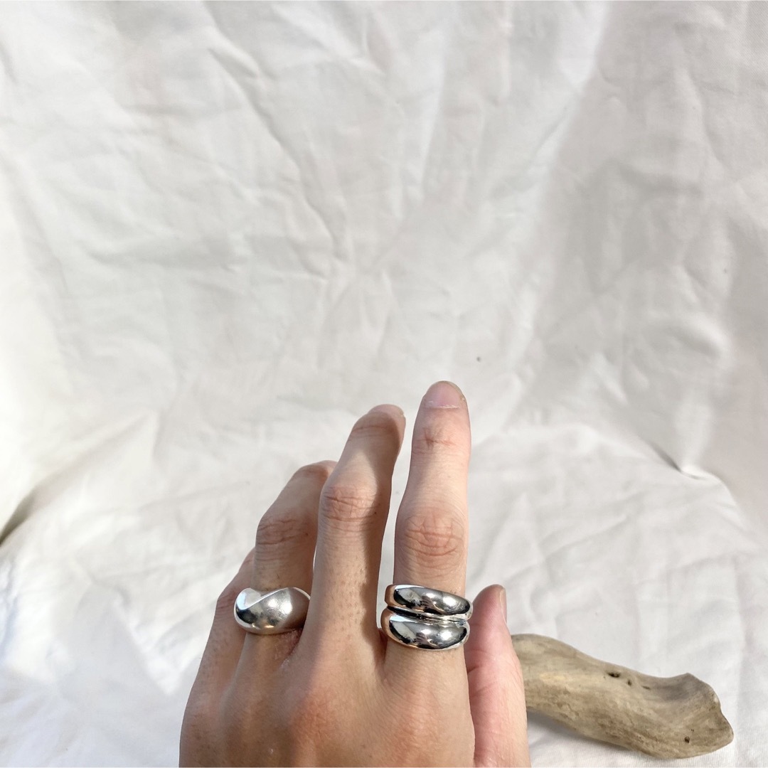 【匿名発送】Vintage Puffy Double Line Ring