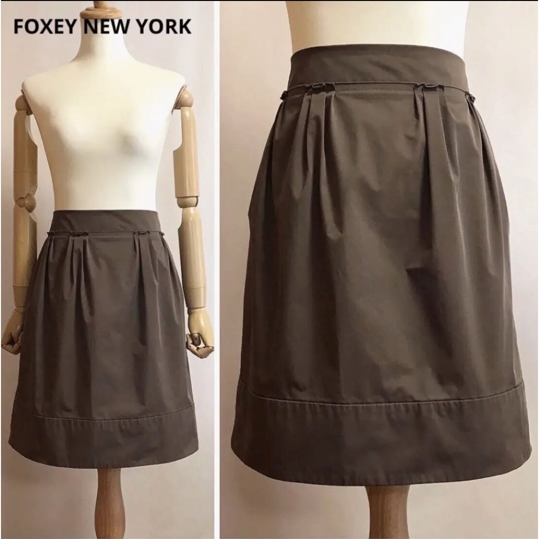 FOXEY NEW YORK(フォクシーニューヨーク)のFOXEY NEW YORK タックスカート 大きいサイズ レディースのスカート(ひざ丈スカート)の商品写真