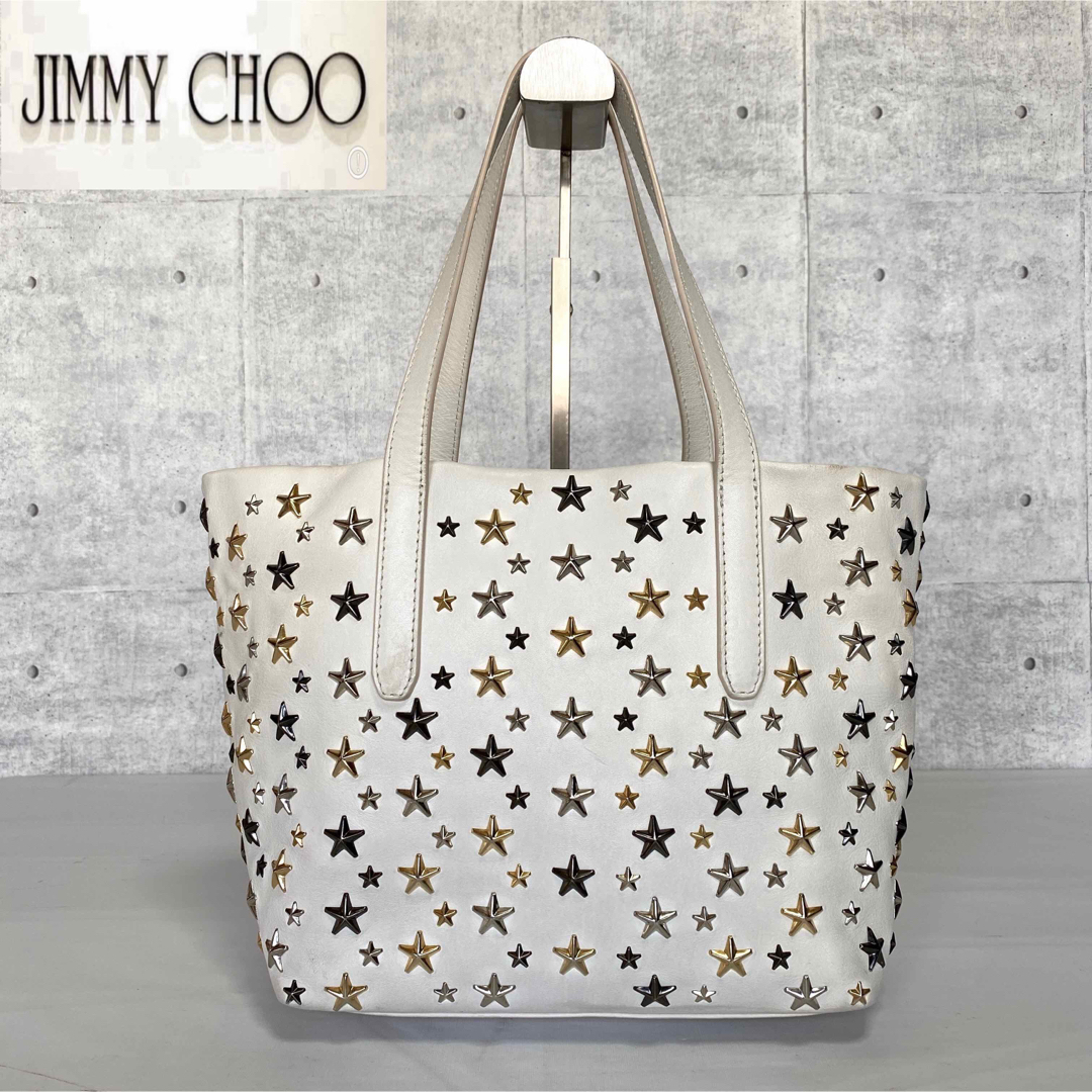 【極美品】JIMMY CHOO SOFIA/S 3色スタースタッズ トートバッグ | フリマアプリ ラクマ