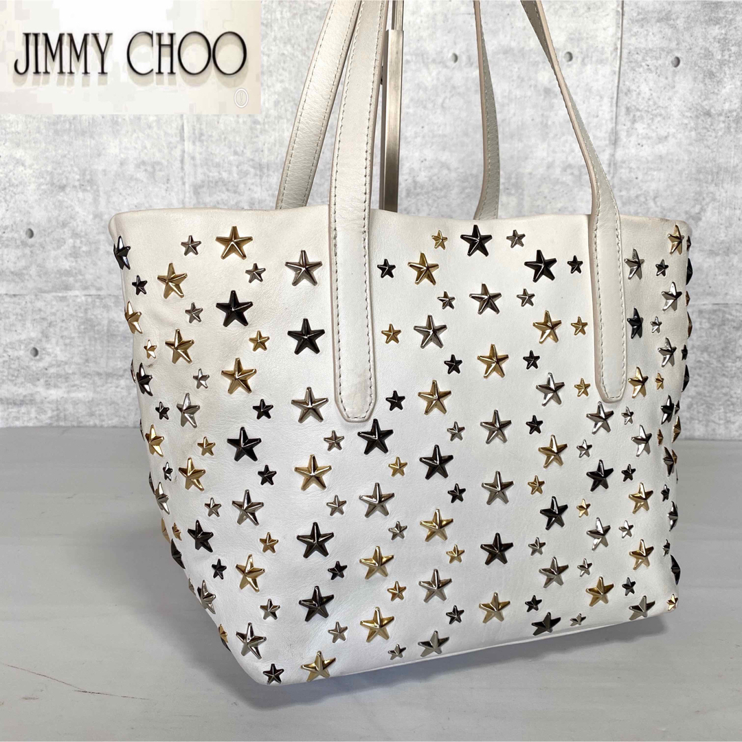 JIMMY CHOO - 【極美品】JIMMY CHOO SOFIA/S 3色スタースタッズ トート