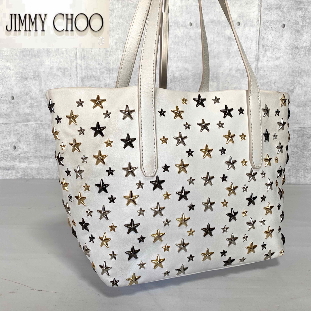 JIMMY CHOO(ジミーチュウ)の【極美品】JIMMY CHOO SOFIA/S 3色スタースタッズ トートバッグ レディースのバッグ(トートバッグ)の商品写真