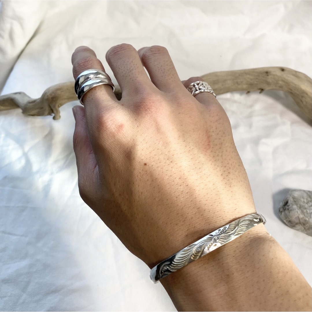 Ron Herman(ロンハーマン)の【匿名配送】(限定】Vintage Solid Silver925 Bangle メンズのアクセサリー(バングル/リストバンド)の商品写真