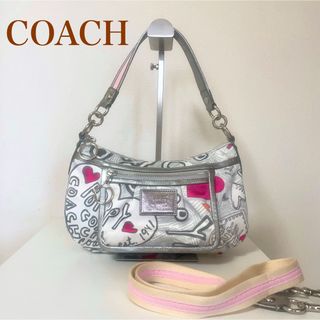 コーチ(COACH)の人気　コーチ　ポピー　ショルダーバッグ　2way 白　マルチカラー　14595(ショルダーバッグ)