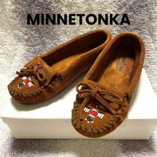 ミネトンカ(Minnetonka)のs207k ミネトンカ モカシン 602本革 スウェード サンダーバード ビーズ(スリッポン/モカシン)