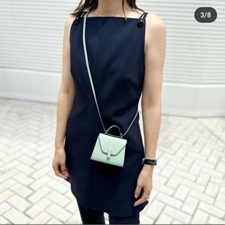 ザラ(ZARA)のZARA　ボタンアップ留め半袖ワンピース　XSサイズ　ネイビーブルー(ミニワンピース)