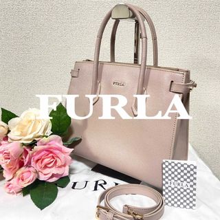 フルラ(Furla)の【極美品・保証書付き】フルラ　ハンドバッグ　サフィアーノ　2way　PIN　S(ハンドバッグ)