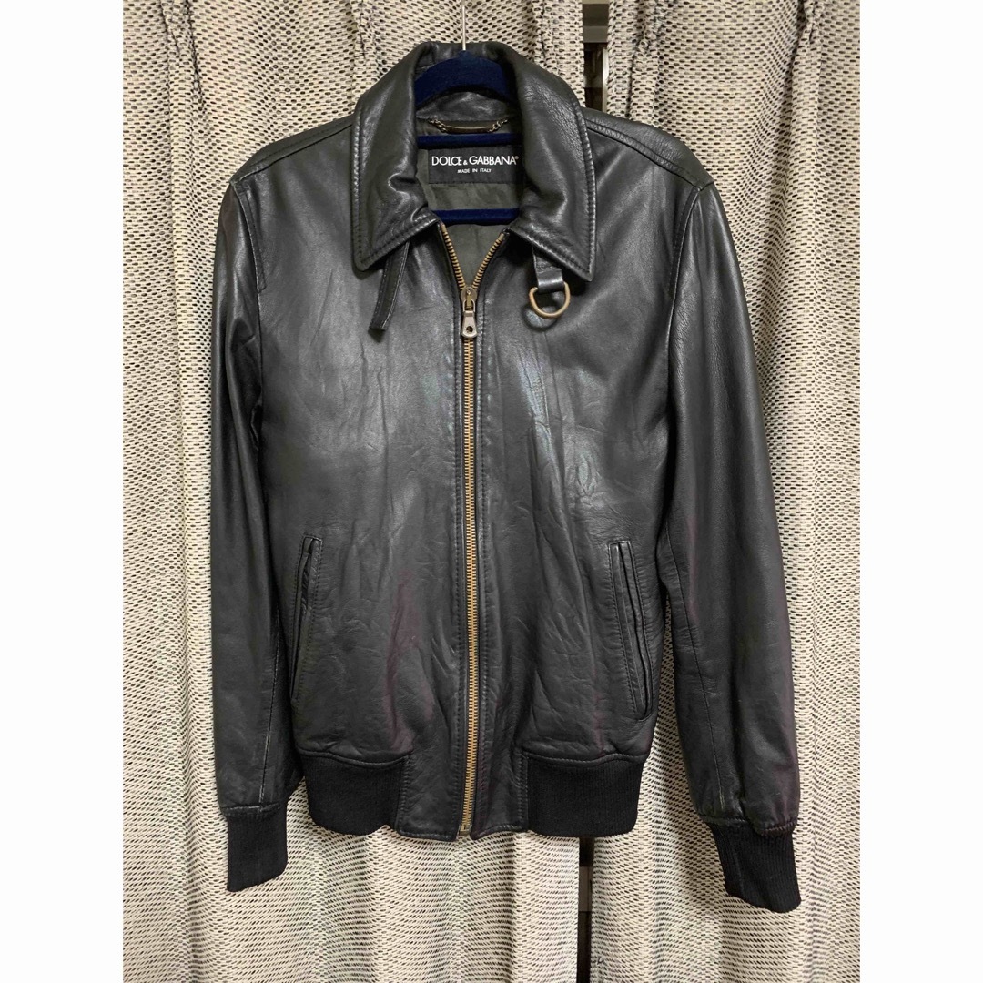 現行ドルガバ ブルゾン DOLCE&GABBANAレザージャケット44-