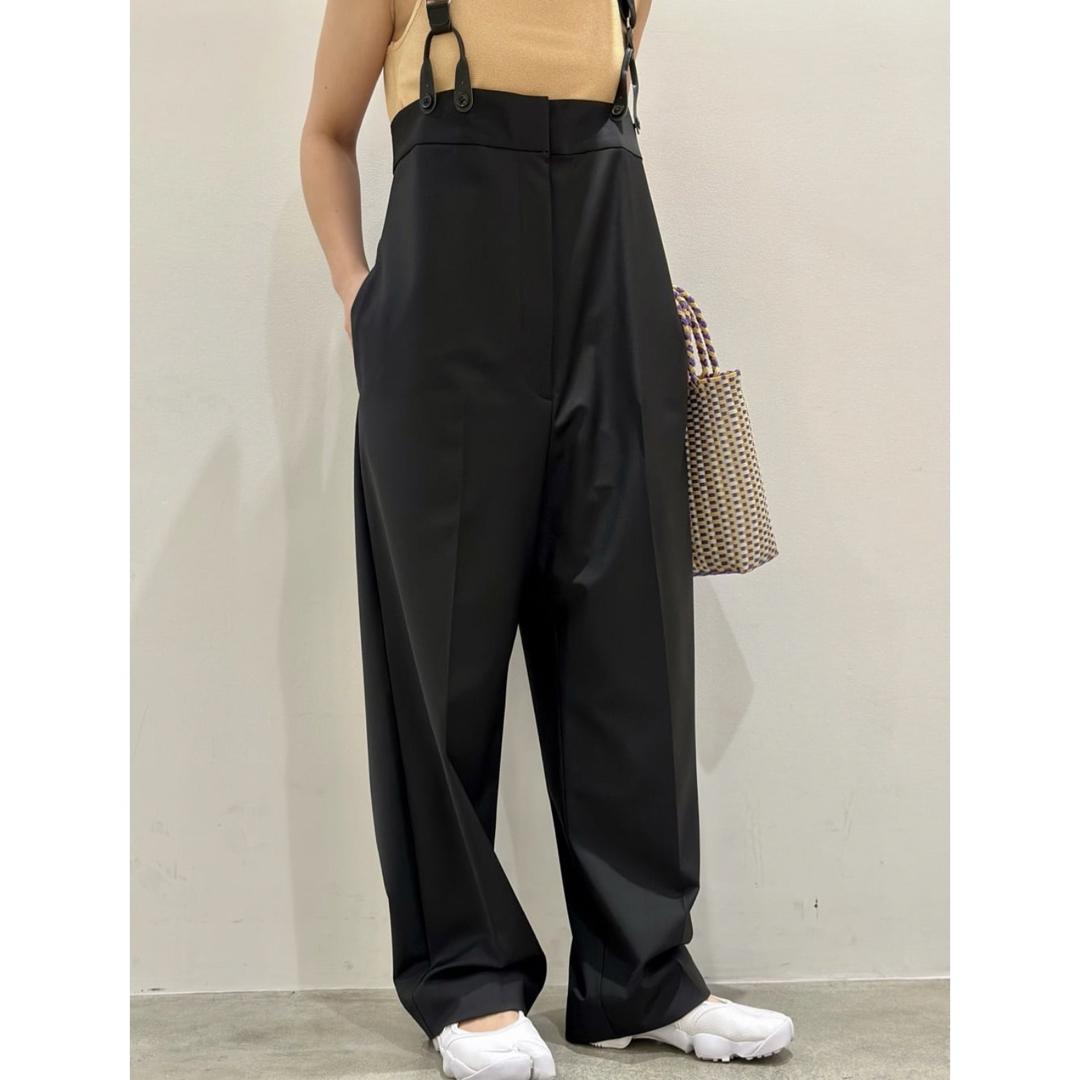 HIGH WAIST SUSPENDERS PANTS - スラックス