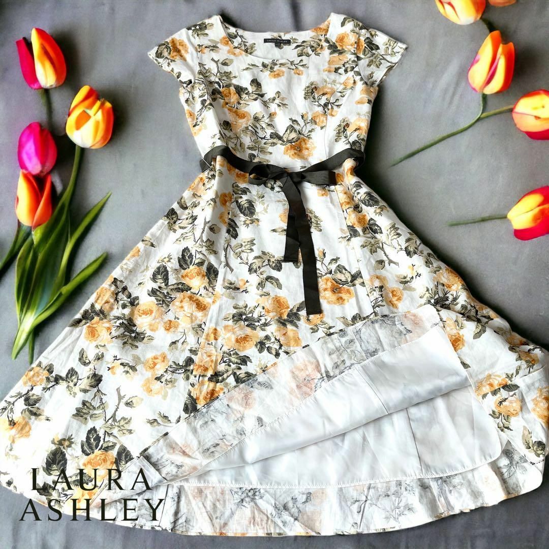 美品 ローラアシュレイ Laura Ashley フレアーワンピース size9