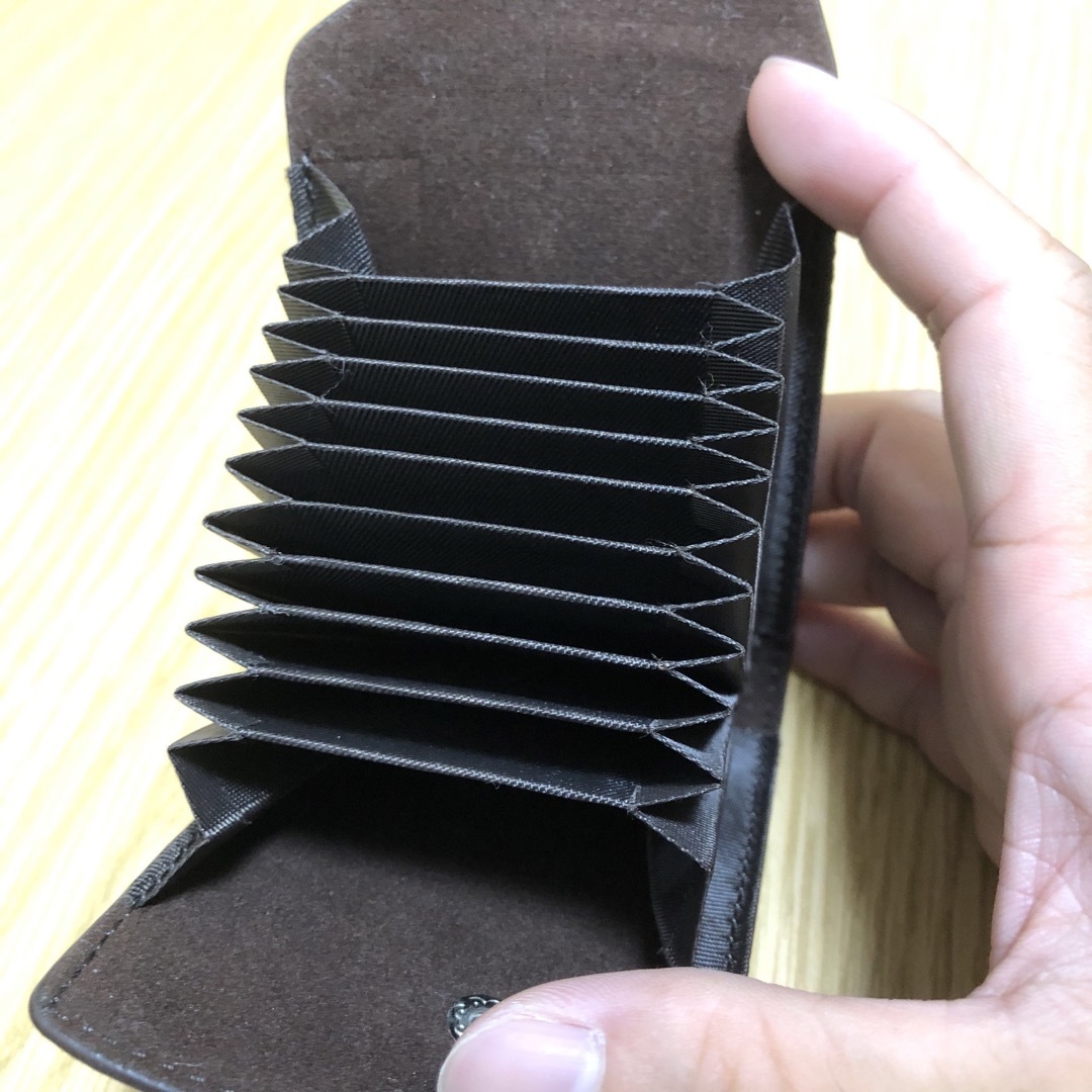 カードケース　革　蛇腹 ハンドメイドのファッション小物(財布)の商品写真
