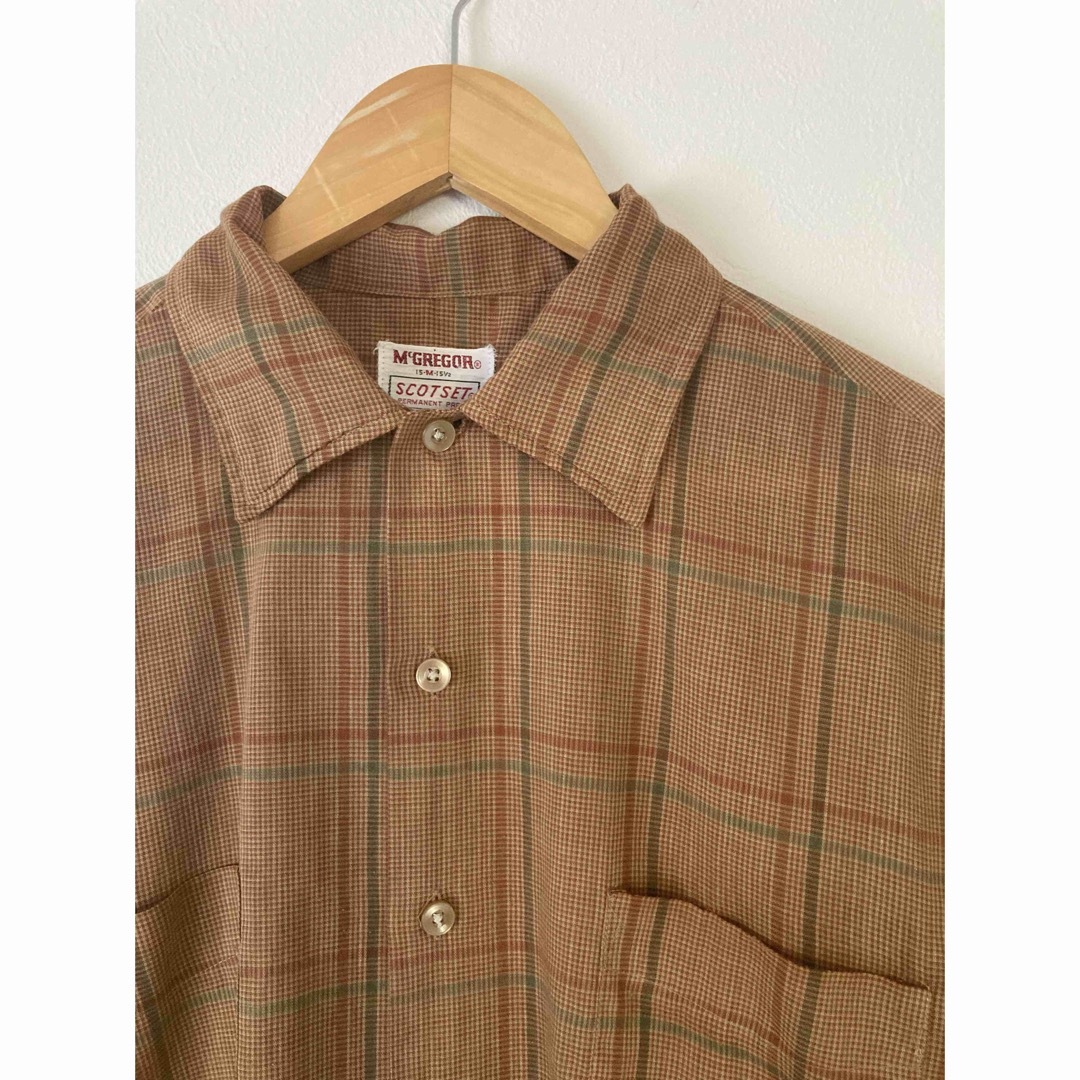 MacGregor(マグレガー)のMcGREGOR マックレガー　長袖シャツ　開襟シャツ　チェックシャツ　70's メンズのトップス(シャツ)の商品写真