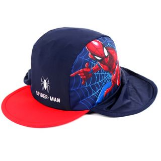マーベル(MARVEL)の新品！　スパイダーマン　スイムキャップ　プール　帽子　たれ付き　マーベル　男の子(帽子)