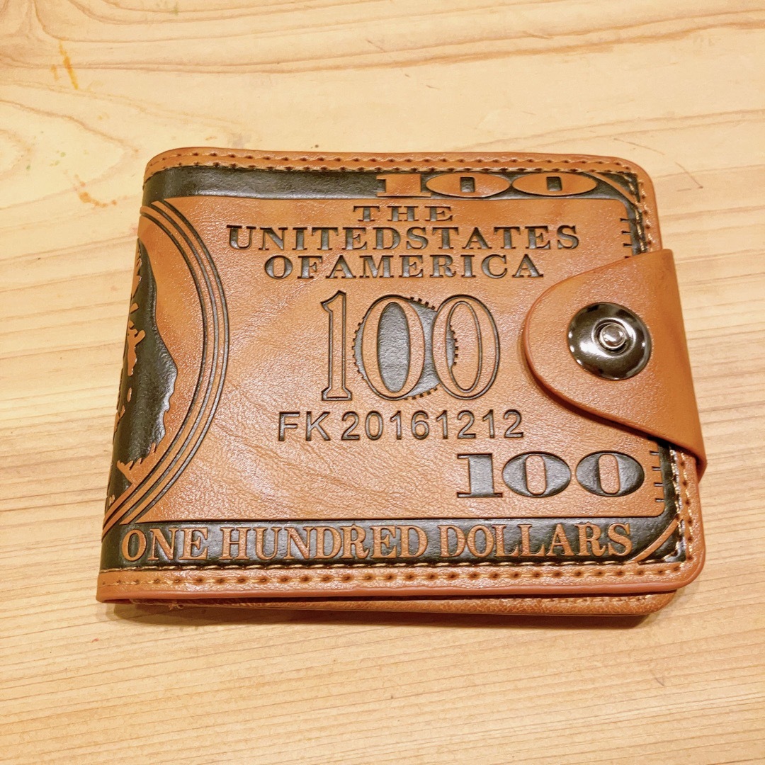 100ドル札柄　財布 メンズのファッション小物(折り財布)の商品写真