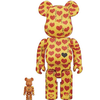BE@RBRICK hide Yellow Heart 100％&400%(その他)