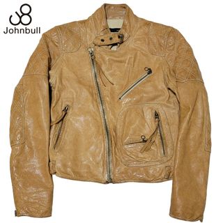 JOHNBULL - 美品 Johnbull ラムレザージャケット ブラウン Mの通販 by