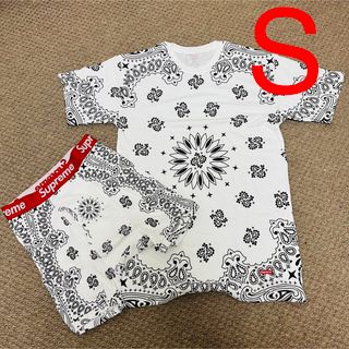 シュプリーム(Supreme)のS supreme bandana Tagless Tee & pants 新品(Tシャツ/カットソー(半袖/袖なし))