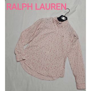 ラルフローレン(Ralph Lauren)の美品☆ラルフローレン RALPH LAUREN花柄ブラウス 長袖シャツ 9 M(シャツ/ブラウス(長袖/七分))