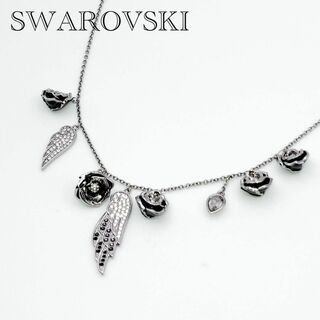 スワロフスキー(SWAROVSKI)のSWAROVSKI  ネックレス 天使の羽根 薔薇 バラ ゴシック ゴスロリ(ネックレス)