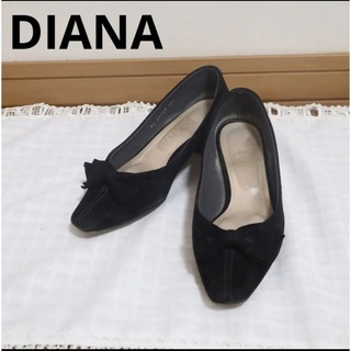 ダイアナ(DIANA)のDIANA ダイアナ　リボン　スウェード　ブラック　黒(ハイヒール/パンプス)