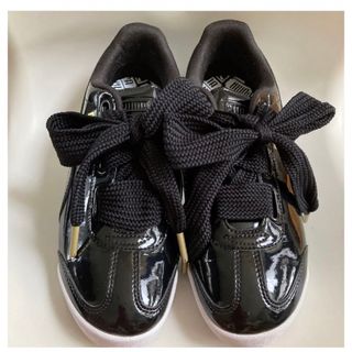 プーマ(PUMA)の★PUMA★プーマ スニーカー シューズ 靴 ビッグ リボン ブラック 黒(スニーカー)