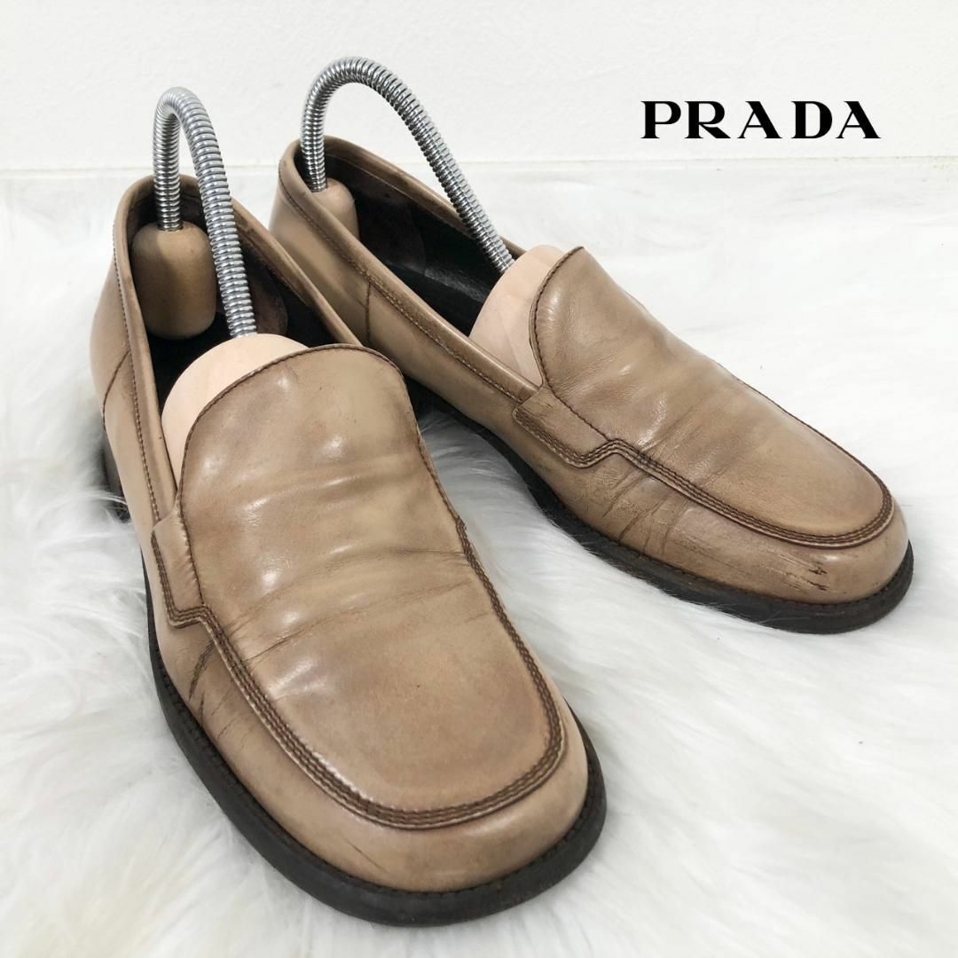 プラダ PRADA レザーシューズ スリッポン ローファー - ローファー