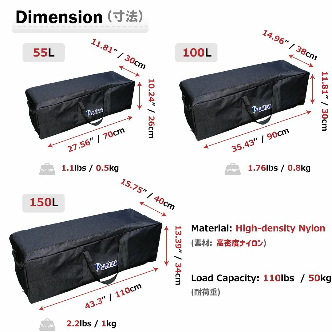 【色: ブラック - 100L】Azarxis ボストンバッグ 大型バッグ 大容