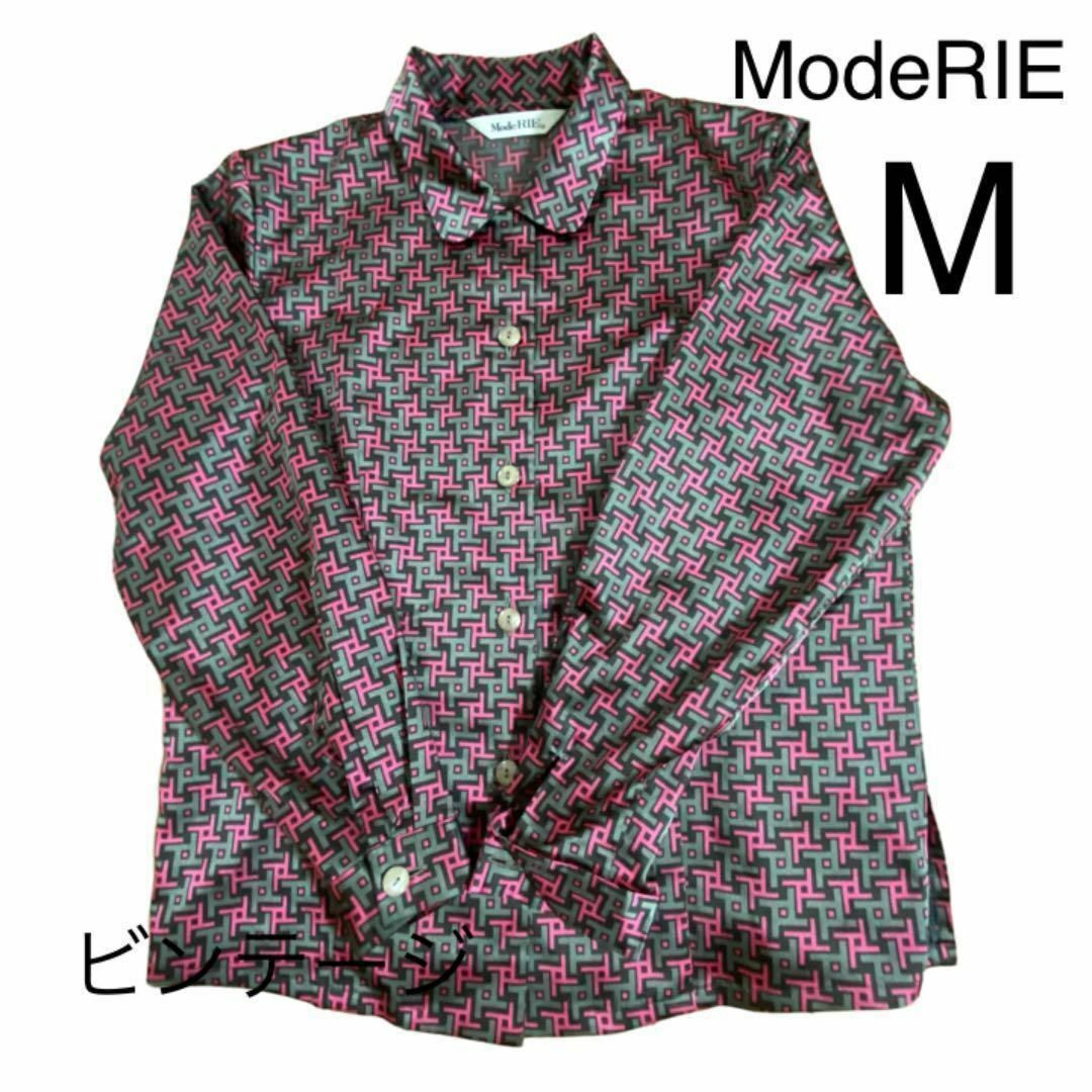 ModeRIE モードリエ　ビンテージ　総柄シャツ　M レディースのトップス(シャツ/ブラウス(長袖/七分))の商品写真