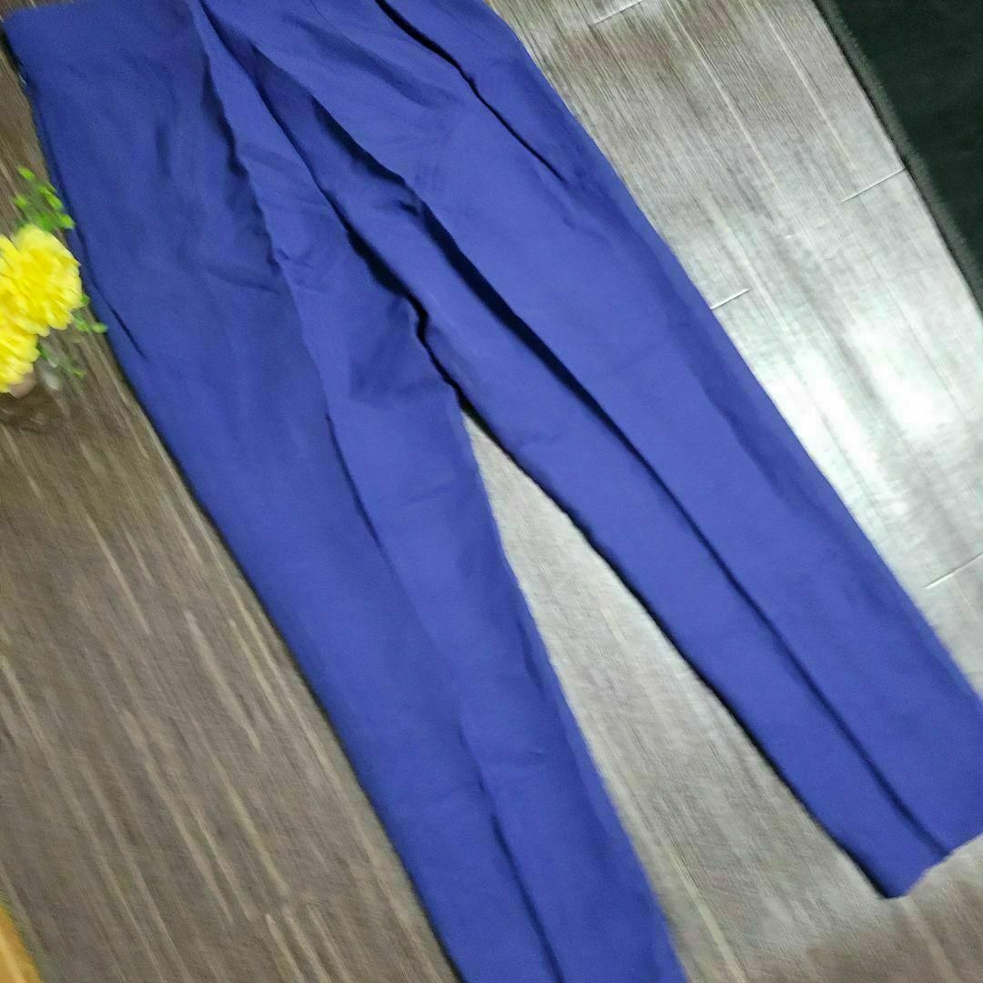 短納期対応 CELINE 爽やか ブルー タック付き 美脚 パンツ ワイド