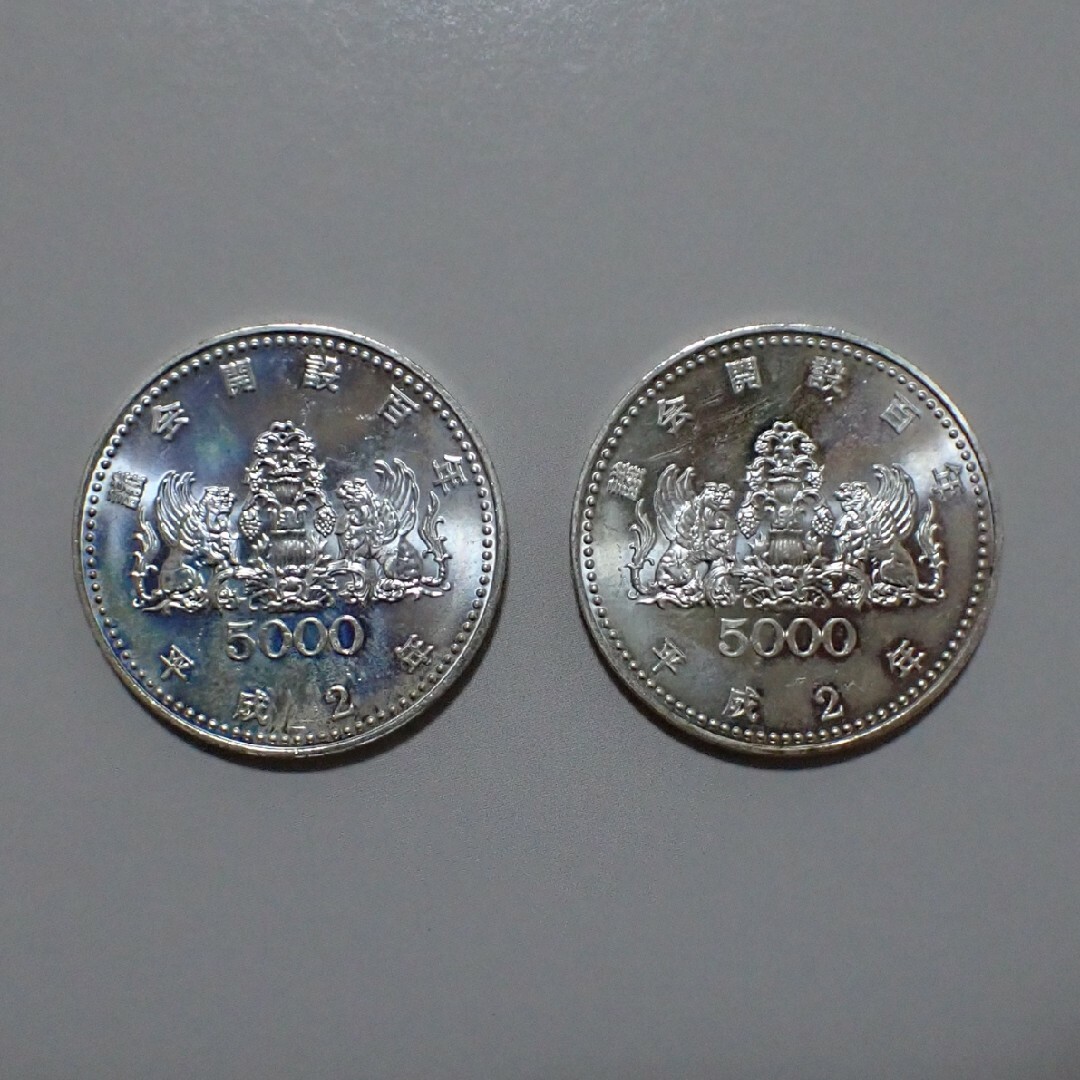 エンタメ/ホビー5,000円銀貨 2枚 記念硬貨