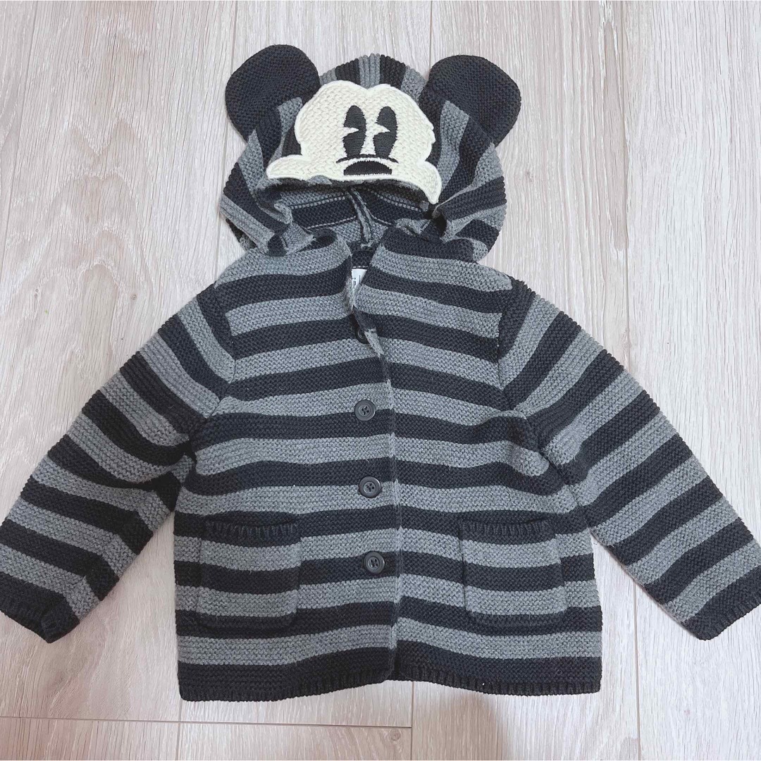 babyGAP babygap ベビーギャップ カーディガン ミッキー ボーダー 80 グレーの通販 by ririenne1206's shop｜ ベビーギャップならラクマ