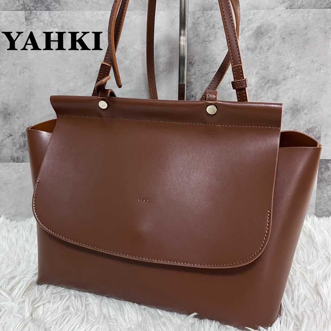 極美品　YAHKI ヤーキ　2way レザー　ショルダー　ハンド　ブラウン | フリマアプリ ラクマ