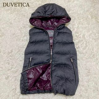 DUVETICA FEBEDUE フードつきダウンベスト カシミヤ混size40-