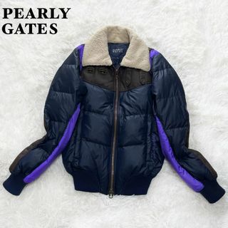 パーリーゲイツ(PEARLY GATES)のパーリーゲイツ　ダウン　ボア　レザー　ジャケット　ゴルフ　PEARLYJATES(ウエア)